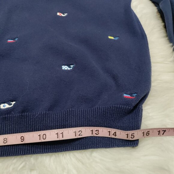 Vineyard Vines Navy Blue Whale Embroidered Preppy Hipster Sweater Men's Medium - Picture 13 of 13